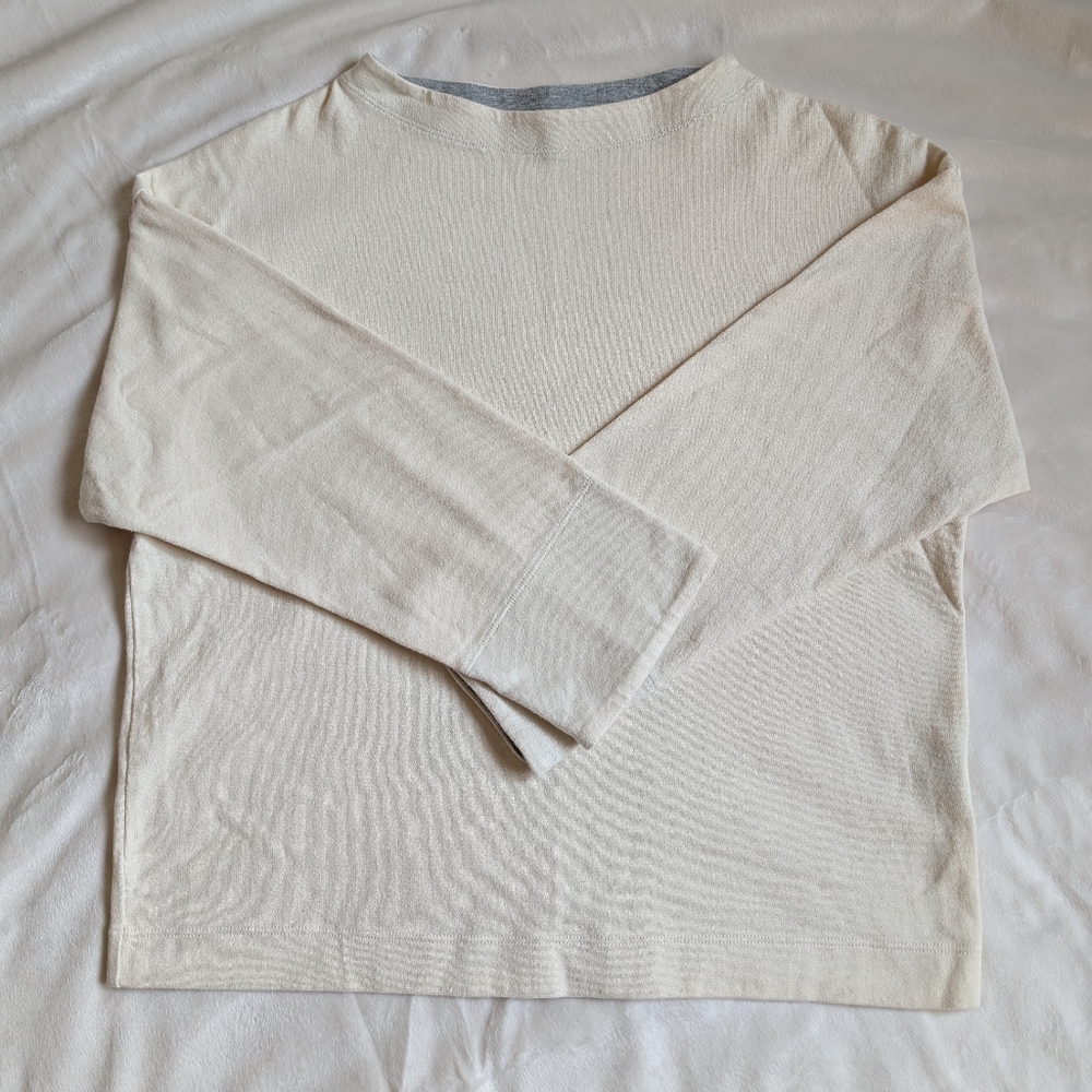 NWOT Uniqlo Boatneck Cotton Long Sleeve, Size S